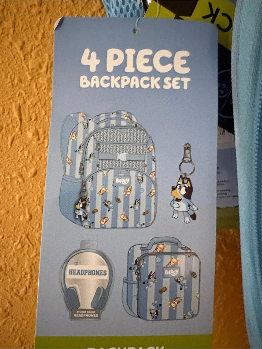 Bluey Kids Backpack with Cartoon Print and Matching Headphones
